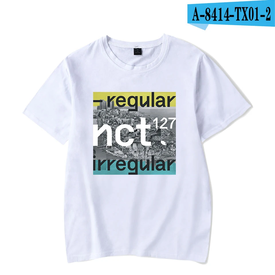 Frdun Tommee NCT 127, Повседневная футболка с коротким рукавом, альбом Kpop, круглый воротник, мягкая,, Новое поступление, унисекс, летняя одежда - Цвет: White