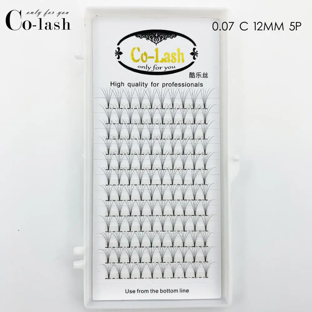 

Colash Lashes 12 Lines 3d/4d/5d/6d Heat Bonded Pre Made Volume fans Faux Mink Premade Russian Volume Eyelash Extension Supplies