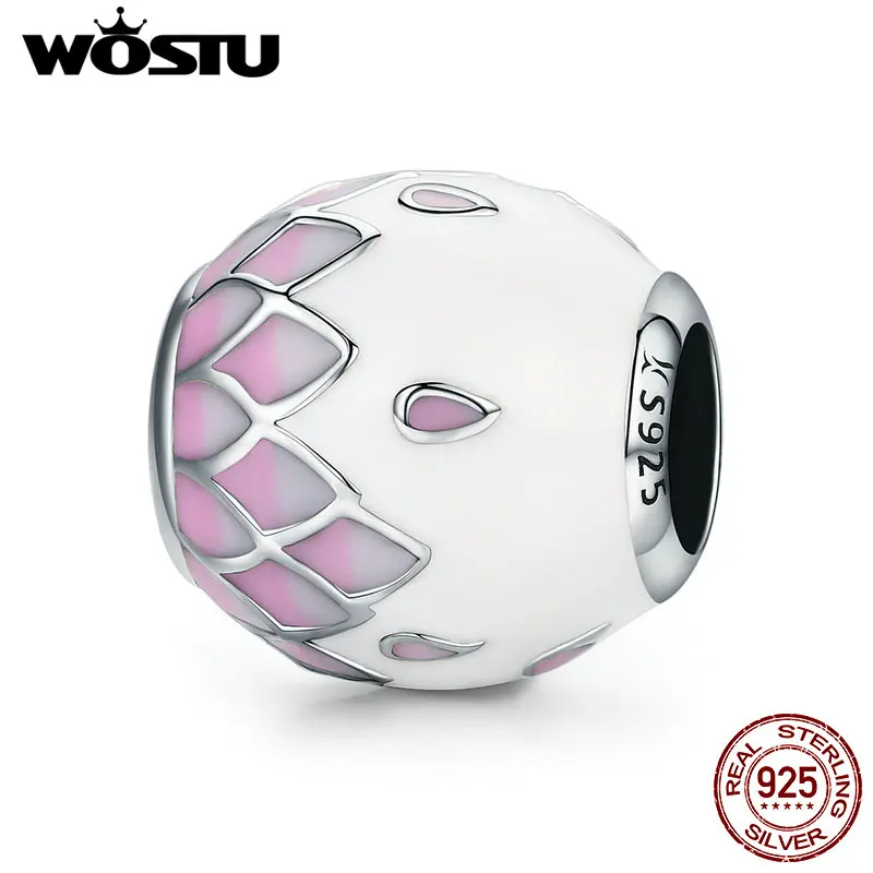 

WOSTU Brand Genuine 925 Sterling Silver Flying Petals Beads Fit Original WST Charm Bracelet Authentic Jewelry Gift CQC132