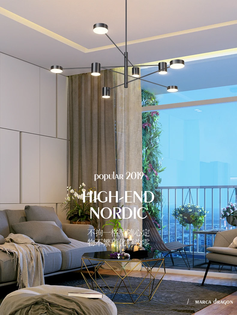 LukLoy Modern Chandelier Suspension Lighting Fixture Living Room Ceiling Hang Lamps Hanglamp Kitchen Branch Pendant Lamps Lights (19)