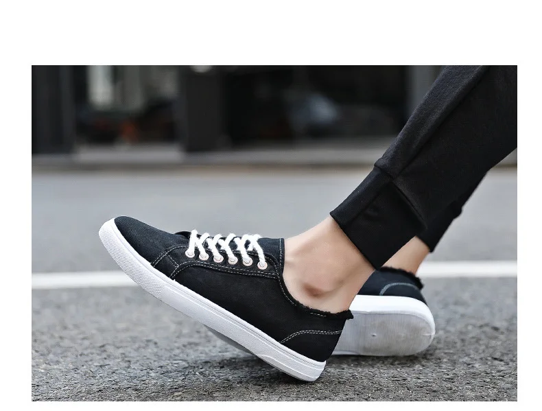 New Arrival Spring Summer Comfortable Casual Shoes Mens Canvas Shoes For Gay Lace-Up Brand Fashion Flat Shoes29