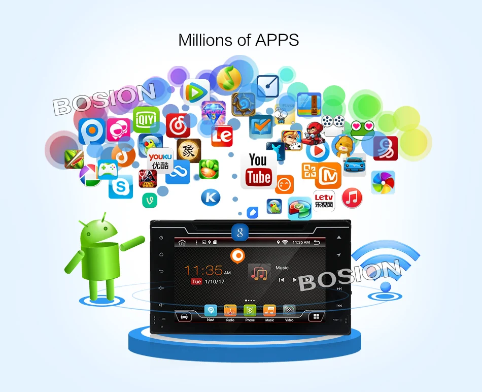 Best 8" 2 Din Android 7.1 car dvd radio autoradio gps navigation Radio Steering wheel controls For Toyota corolla 2016~2017 4