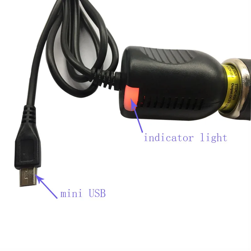 

2universal DC12V-35V Car mini USB Chargers for GPS navigators lnput 1.1m Cabe