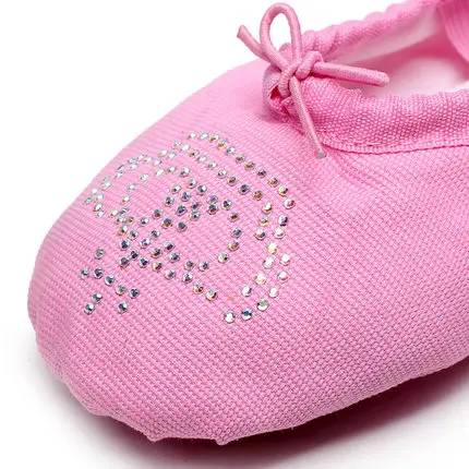 Парусиновые балетки для взрослых; 8 цветов; женская обувь для йоги; Zapatos De Punta; Тапочки - Цвет: Pink Crown Adult