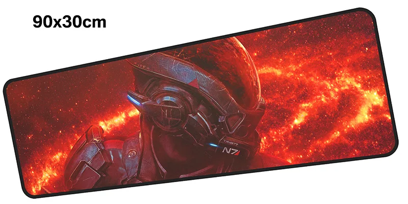 Size 900x300X3MM Коврик для мыши mass effect gamer 900x300X3 мм, игровой коврик для мыши, большой массовый блокнот с рисунком, аксессуары для ПК, эргономичный коврик для ноутбука - Цвет: Size 900x300X3MM