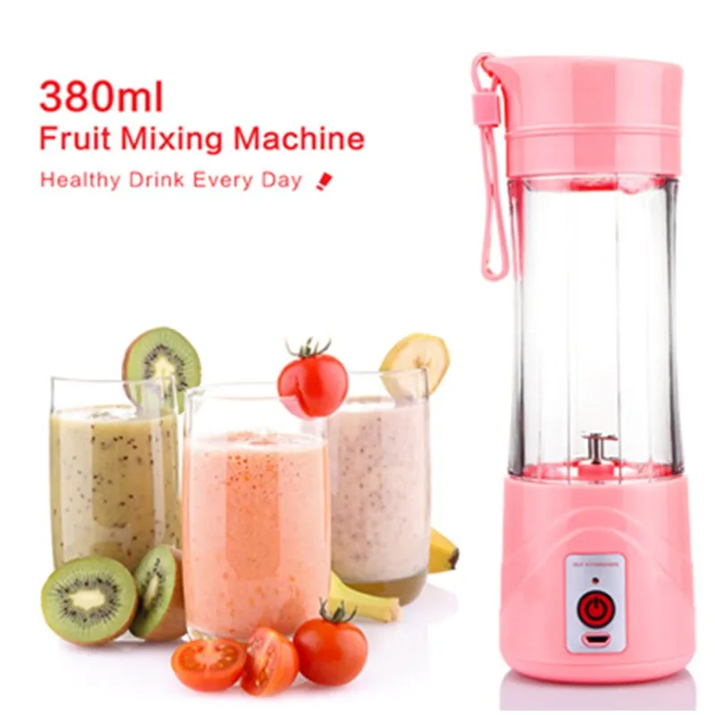 

380ml Portable Blender Juicer Cup USB Rechargeable Electric Automatic Vegetable Fruit Citrus Orange Juice Maker Cup Mixer Bottle