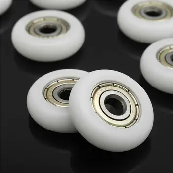 

10pcs D Nylon Plastic Embedded Groove Ball Bearings Carbon Steel Bearings Pulley Wheels Groove Suitable Accessories