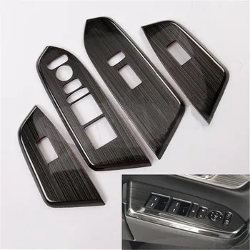 

GMOTOD 4PCS Black Steel Window Control Panel Cover Trim For Honda CRV CR-V 2017-2018