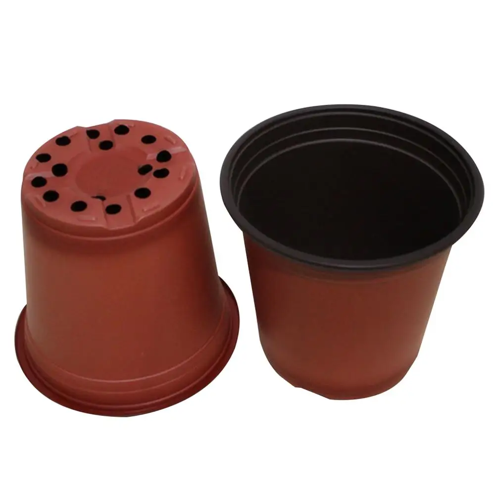 110PCS Garden Plant Nursery Container Seedling Flower Pot Plants Reusable Plant Seeding Nursery Pot Diameter 9CM High 8CM