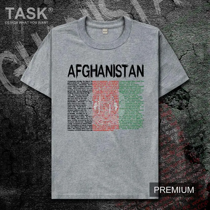 021-Gray Afghan AFG Мужская футболка Новые Топы футболка с коротким рукавом Одежда Толстовка национальная команда страна Летняя мода Новинка - Цвет: 021-Gray