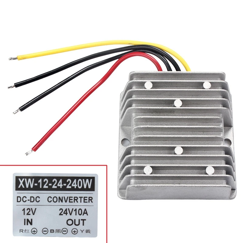 Горячая DC Boost модуль преобразователя 12 V-24 V DC-DC конвертер 10A 240 Вт Step Up Мощность постоянного тока в постоянный преобразователи регуляторы Водонепроницаемый