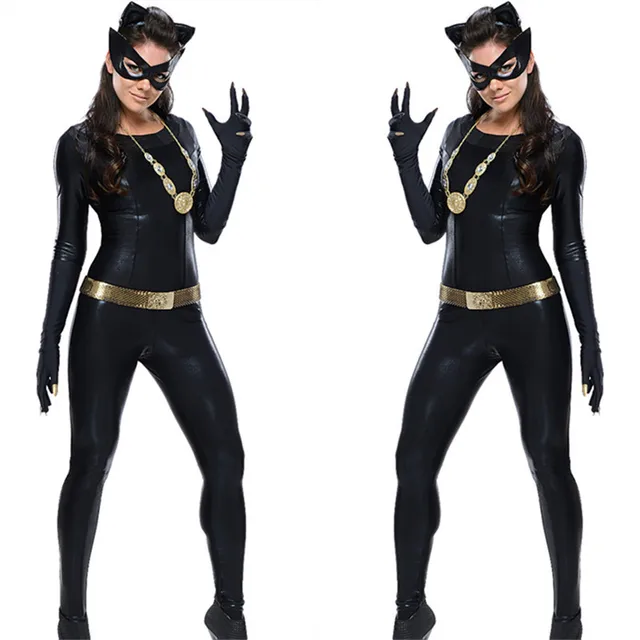classic 1966 batman tv series grand heritage catwoman costume new halloween suit sexy catwoman costume black