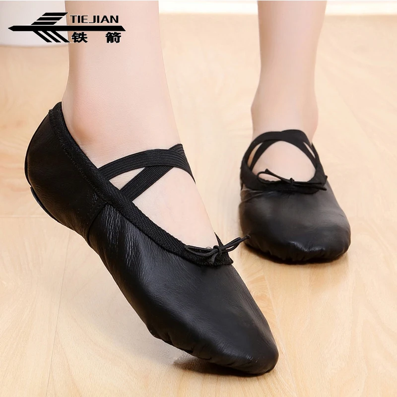 

Genuine Leather Ballet Shoes Soft Bottom Breathable Ethnic Belly Dancing Shoes For Women Girls Exercise Cat's Claw Shoes LXZ14