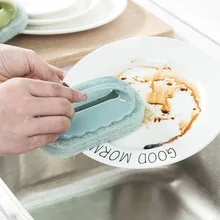 Инструменты для чистки ванной комнаты с ручкой цилиндрическая щетка креативная Толстая кухонная губка щетка очистка от загрязнения щетка