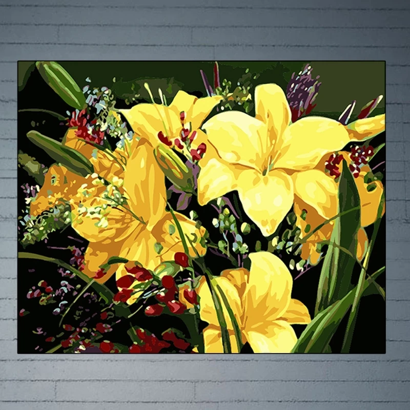 Clivia DIY Цифровая масляная краска по номерам, холст, домашний декор, без рамки