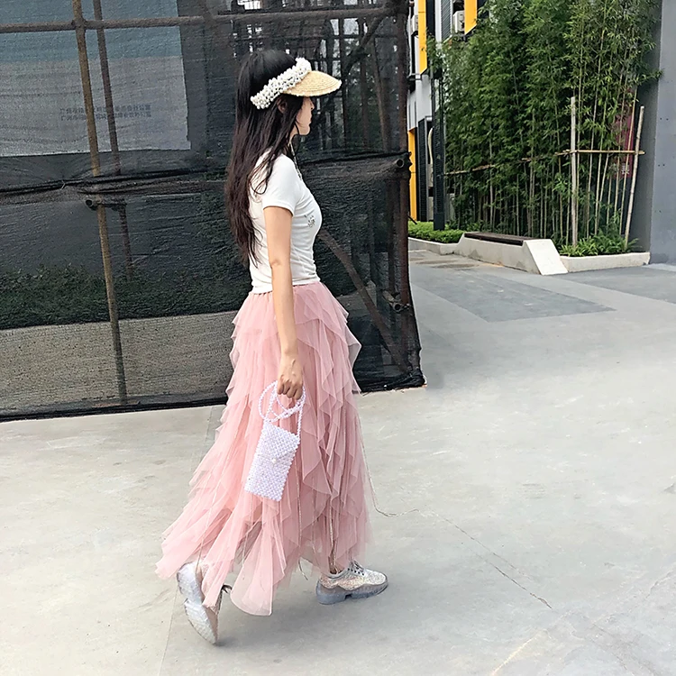 WHITNEY WANG летняя модная уличная дизайнерская стильная сетчатая юбка с бахромой и бриллиантами женские юбки