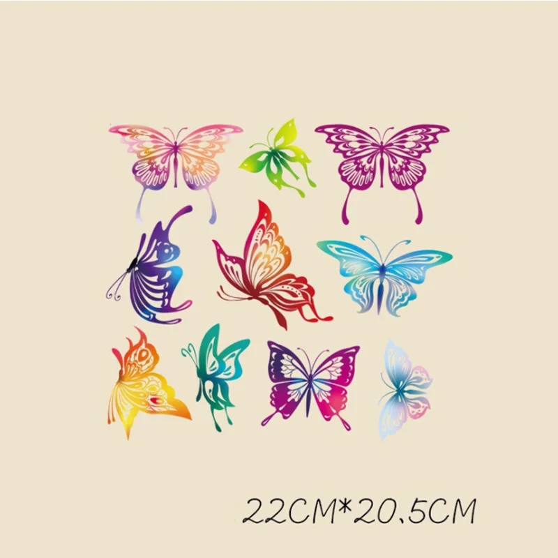 Patches Hot Vinyl Cartoon Animals Flower Kids Clothes Clothing Patch DIY Accessory Applique Badge Heat Transfer Ironing