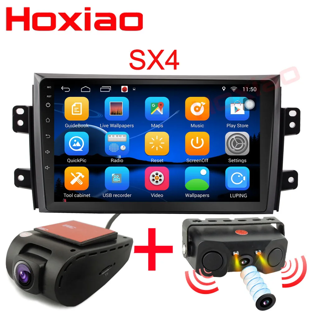 Для Suzuki SX4 2006-2013 четырехъядерный " 1024*600 Bluetooth 2din автомобильный DVD радио плеер gps навигация 2 DIN Android плеер - Цвет: T3-Suzuki-SX4-DVR-LS