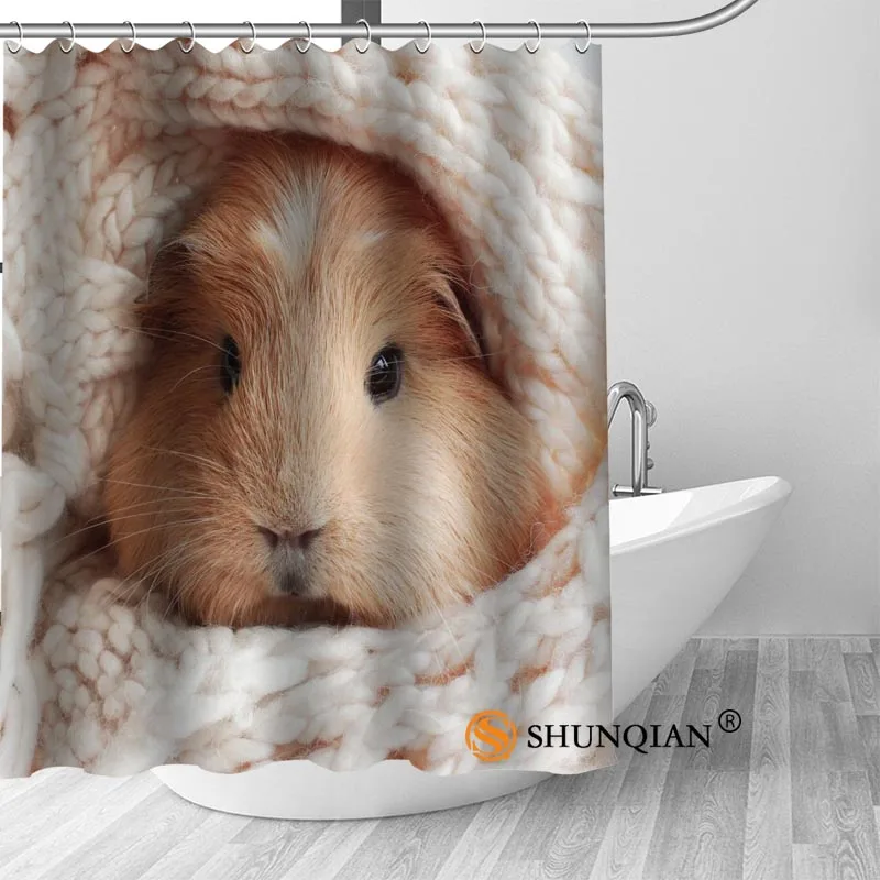 New Guinea Pig Shower Curtain Bathroom Decorations For Home Waterproof