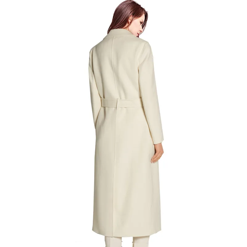 Dames Hiver Mélange Vers Laine Mode Tournent Manteau En Femmes Automne Le Bas 2018 Chaud Cachemire Long Ceinturé Mince zxAq4w5cY