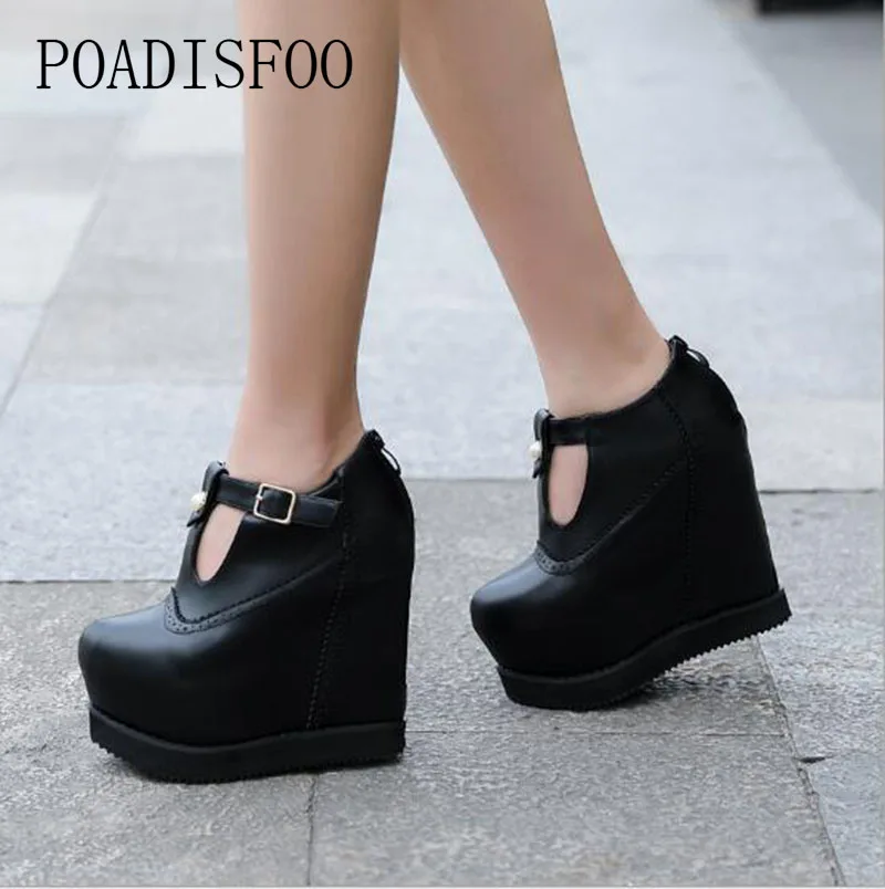 

LTARTA 2018 New Women's Sexy Super High Heels Platform Pumps Boots Nightclub sexy girls female Boots Belt Buck .ZYW-018-7