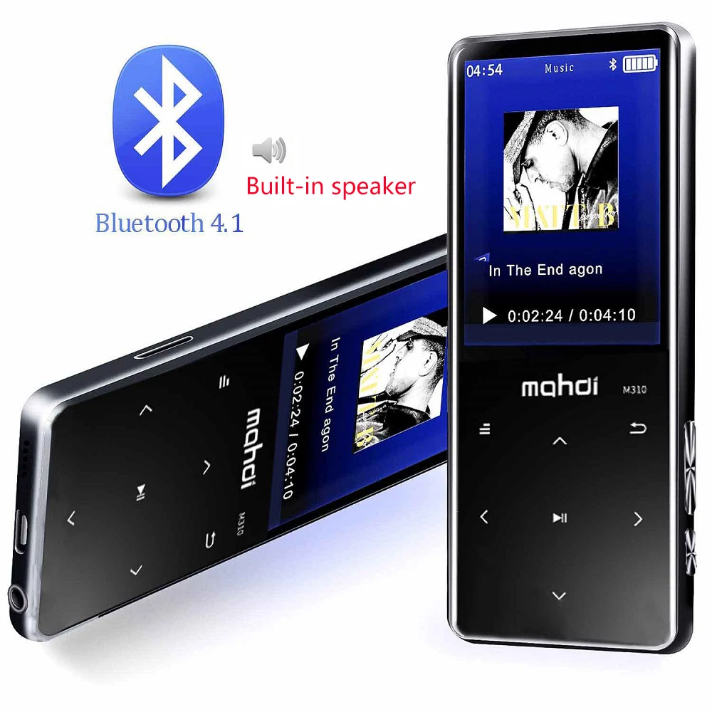 2020 Bluetooth4.1 MP3 плеер 2 4 дюйма HD ЖК дисплей 8 ГБ портативный музыкальный с динамиком