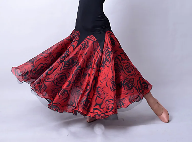 Lady's Ballroom Dance Costumes Spandex Ballroom Dance Skirt Women S-4XL