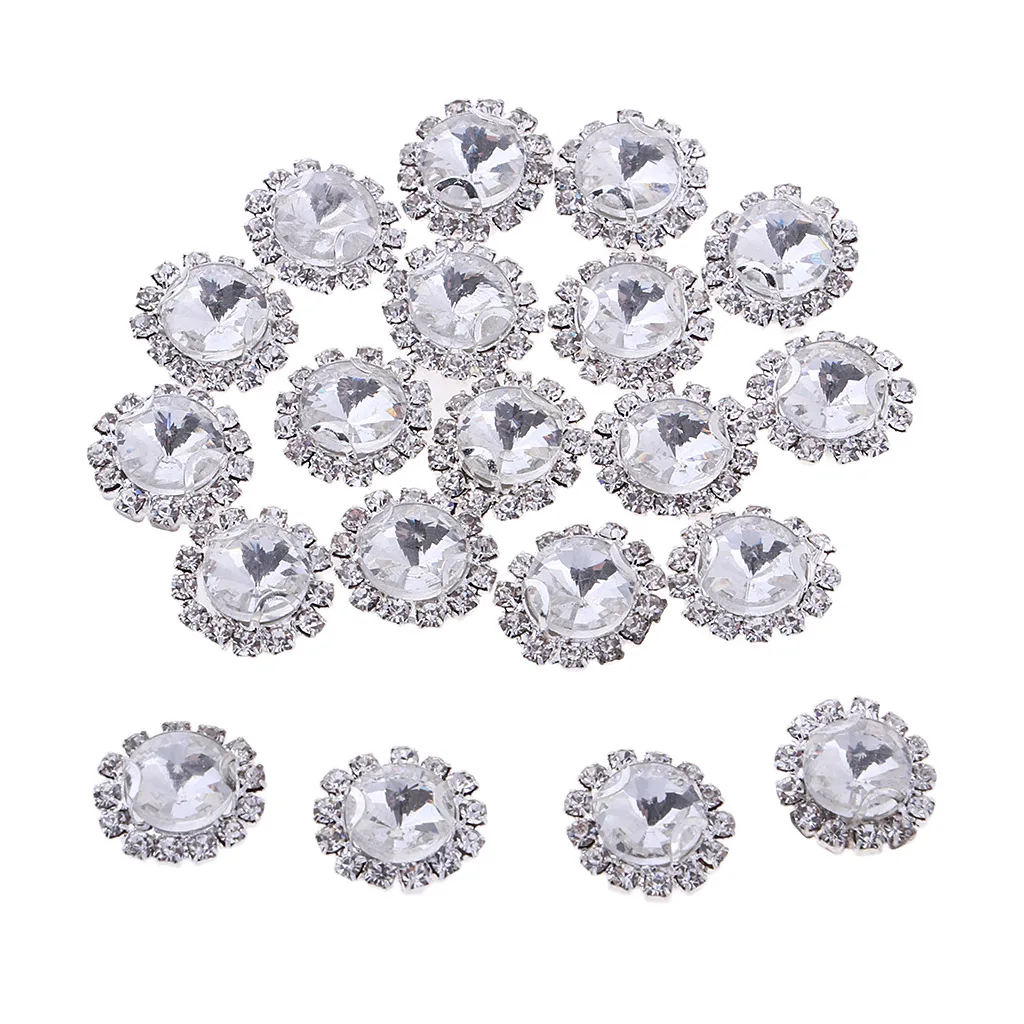 20Pcs Glass Rhinestone Sewing On Clothes Wedding Dress DIY Fashion Rhinestone Decoration Sticker Sewing Accessories
