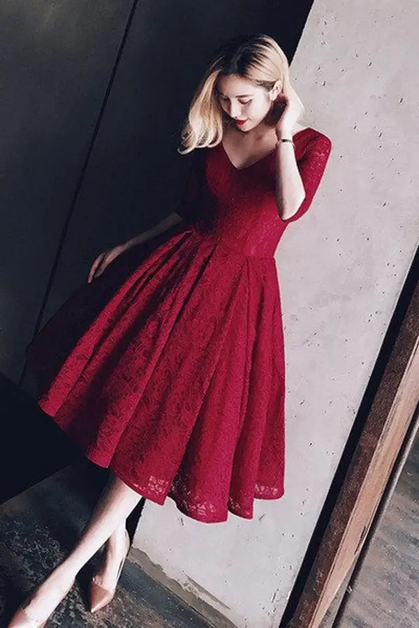 Сексуальное Красное Кружевное платье vestidos одежда уличная Украина женская одежда kleider sukienka Свободные платья осень