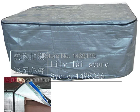 

hot tub cover bag and spa cap with isolation, size 2070x2070x900 mm (6.8 ft. x 8.7 ft. x 35 in.) can Customize any shape ,size