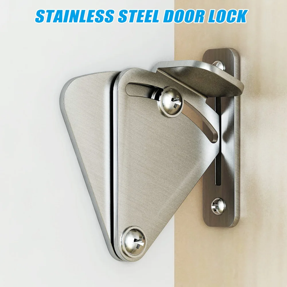 

One Set Stainless Steel Lock for Sliding Barn Door Wood Latch Gate Doors Easy DIY MJJ88