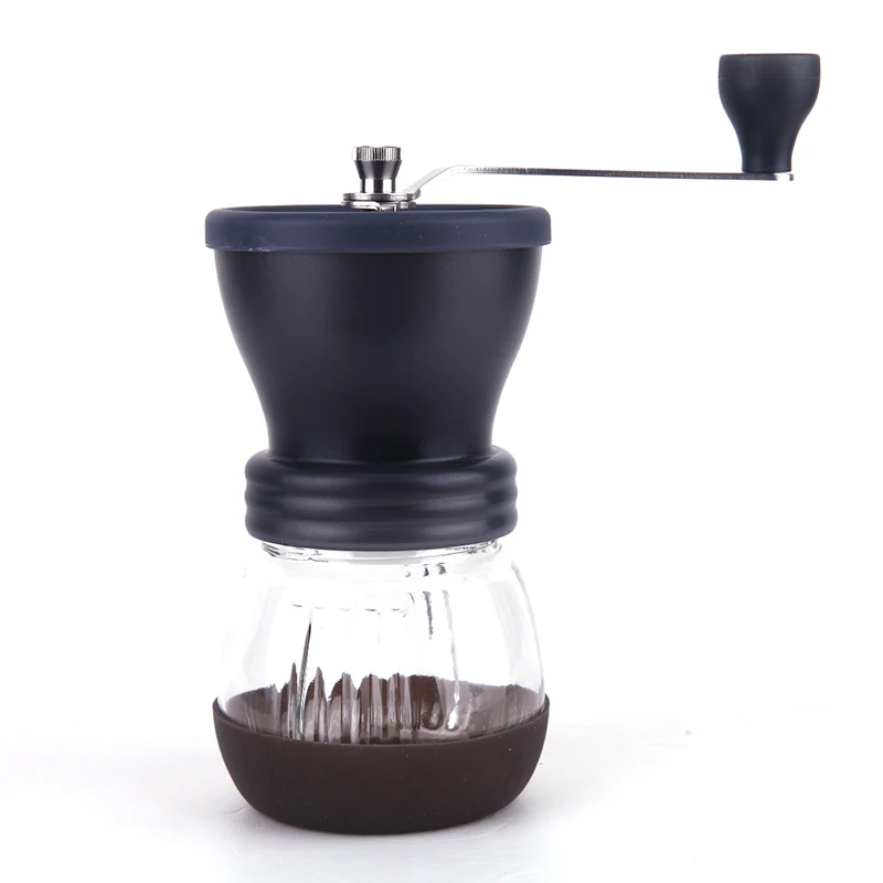 

New High Quality Portable Handhold Washable Manual Coffee Grinder Ceramic Core PP+PC Stainless Steel Material For Home&Kitchen