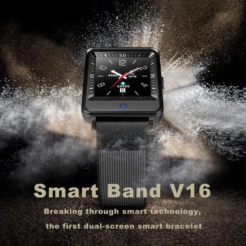 CV16 бизнес Смарт часы мужские часы Bluetooth 4,0 водонепроницаемый IP67 сердечного ритма кровяное давление умный Браслет для Android IOS