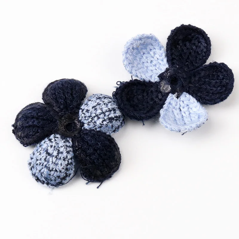 5dark blue 10 шт. 36 мм красивый цветок с серебряной кружевной аппликацией отделка вышитая кружевная лента для одежды аксессуары украшения Пришивные - Цвет: 5dark blue