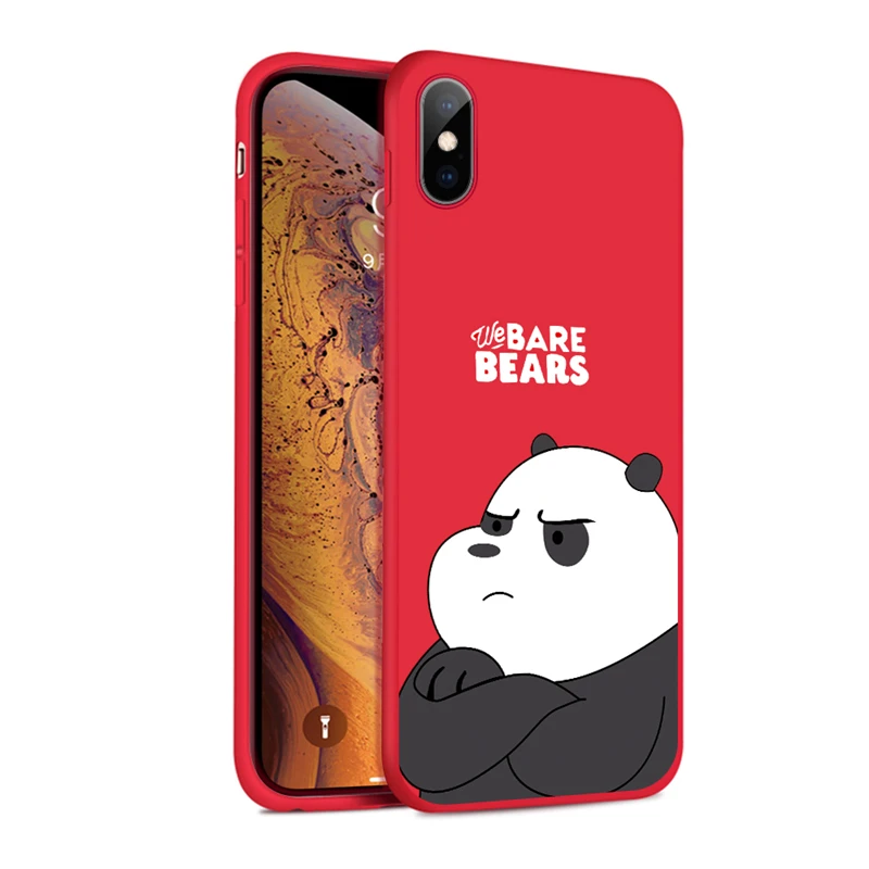 Мультяшный чехол для iPhone XR XS Max 6 6S Plus Мы Голые Медведи Забавный силиконовый мягкий чехол ТПУ чехол для iPhone 7 8 Plus XR X