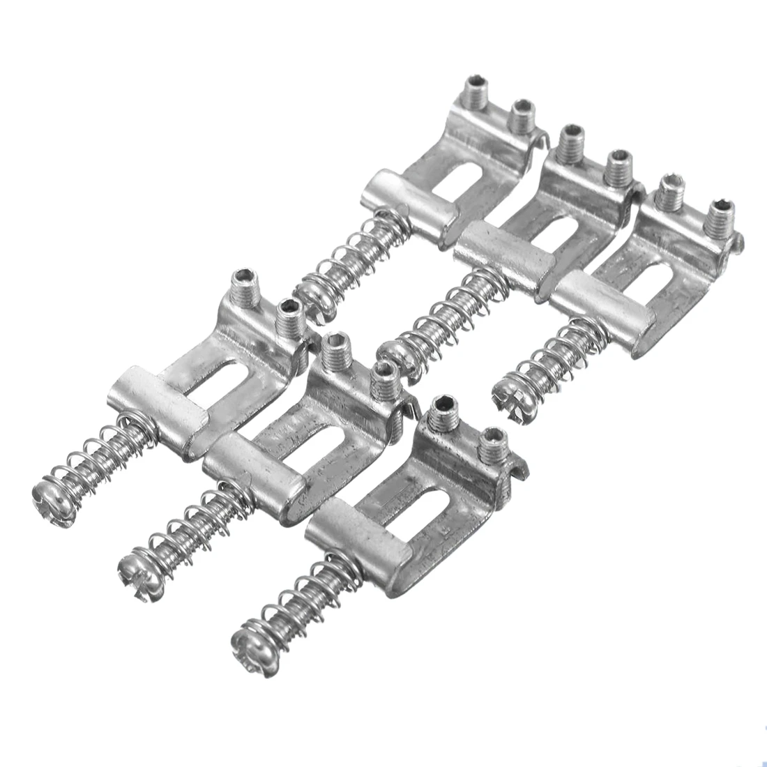 

HOT-6x Saddles Set For Strat & Tele Style Tremolo Bridge Electric Guitar Silver