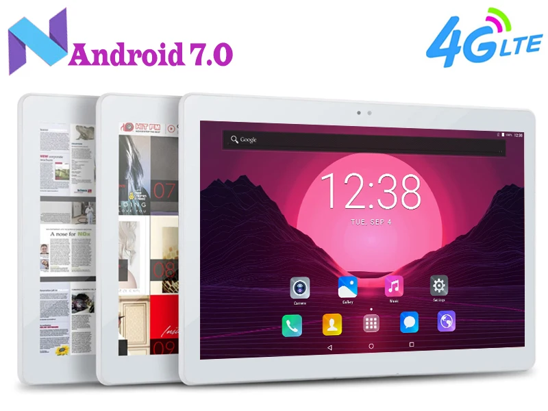 Новинка 2018 Google 10 дюймов Android 7 0 планшеты PC 4 Гб ОЗУ 32 ПЗУ 1280*800 IPS 5.0MP Восьмиядерный 3G