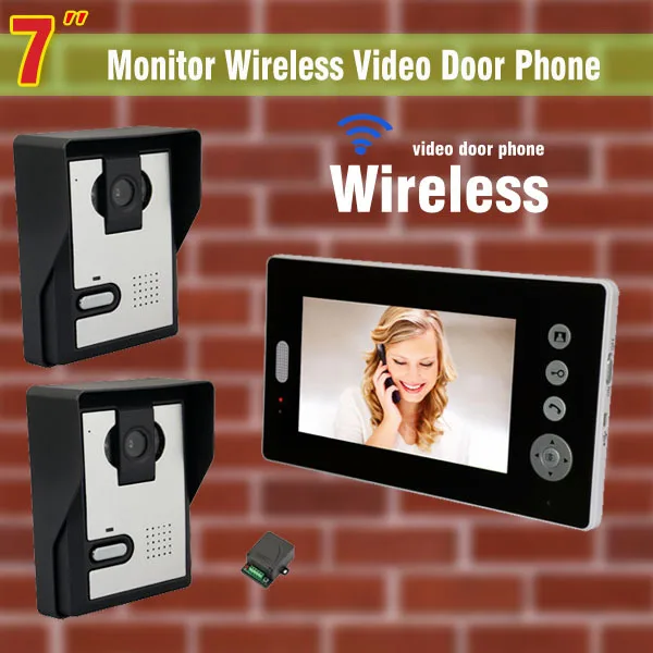 Wireless Video Intercom System 7 Inch Video Door Phone