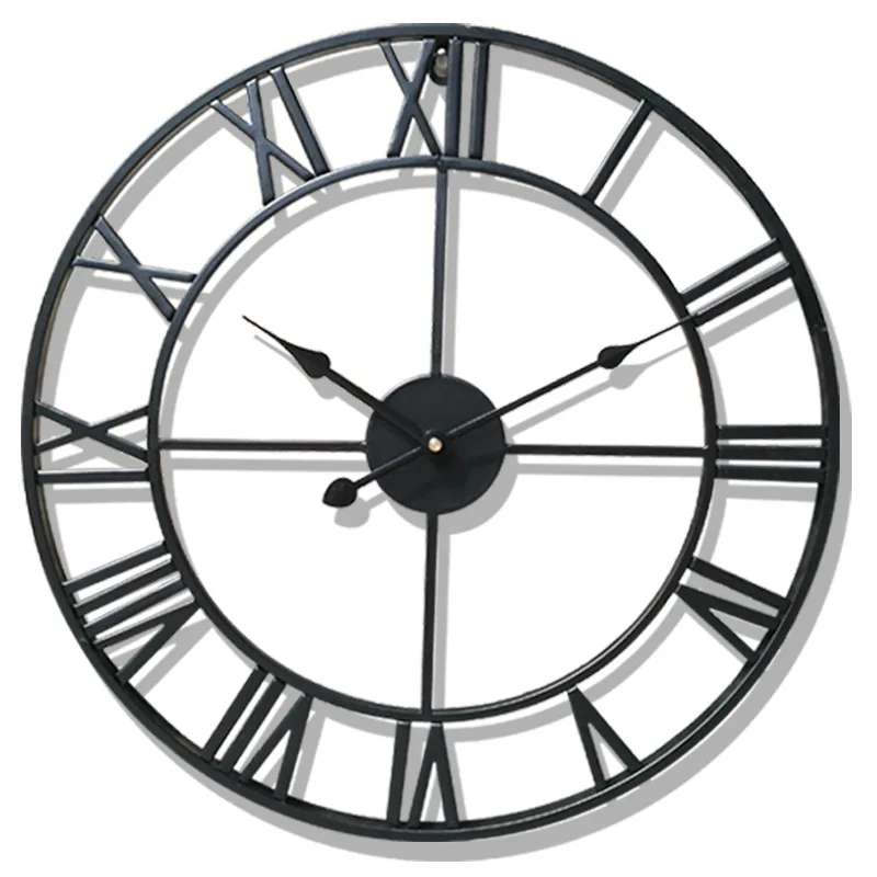 40-80cm nordic retro metal ferro forjado relógio
