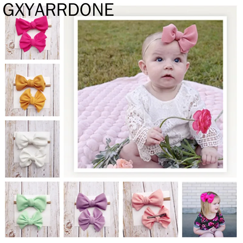 Распродажа 2 шт./компл. детский ободок сделай сам бант из нейлона для волос