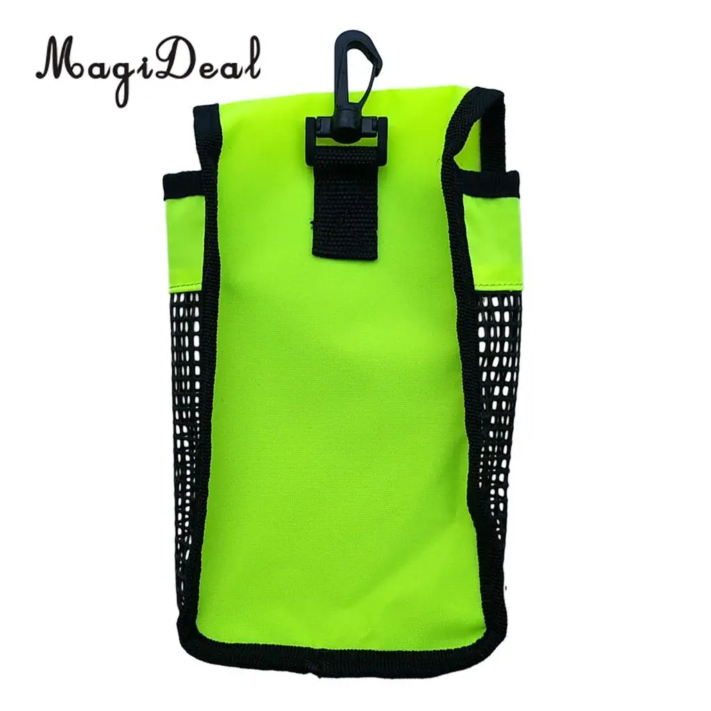Heavy Duty Dive Finger Spool Reel & SMB Safety Marker Buoy Mesh Gear Bag Carrier Pouch & Swivel Clip for Scuba Diving Snorkeling