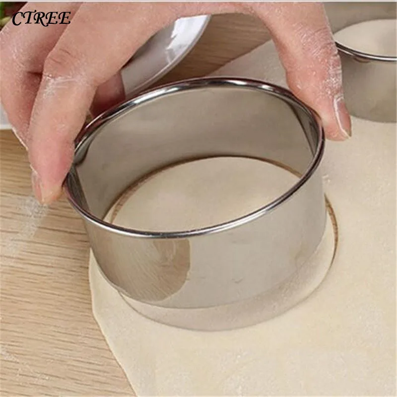 

CTREE 3 Pcs/Set New Dumpling Skin Mold Stainless Steel Cut Dumplings Skin Dumpling Skin Baking Pastry Tools Kitchen Gadgets C550