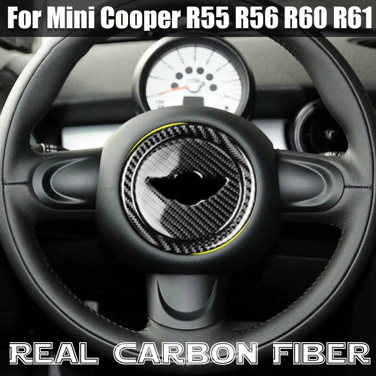 2 шт. углеродное волокно руль наклейки Накладка для Mini Cooper Clubman R55 R56 Countryman R60 Mini Paceman, R61 аксессуары