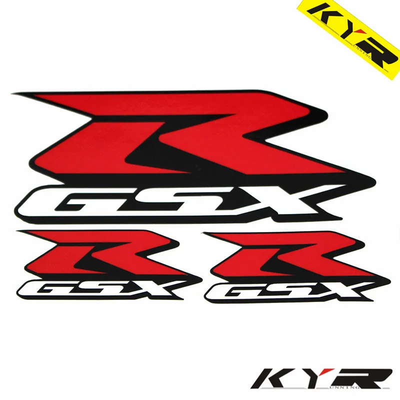 

KYRUNNING MOTORCYCLE HELMET WHITE OR BLACK VINYL STICKER FIT SUZUKI GSXR