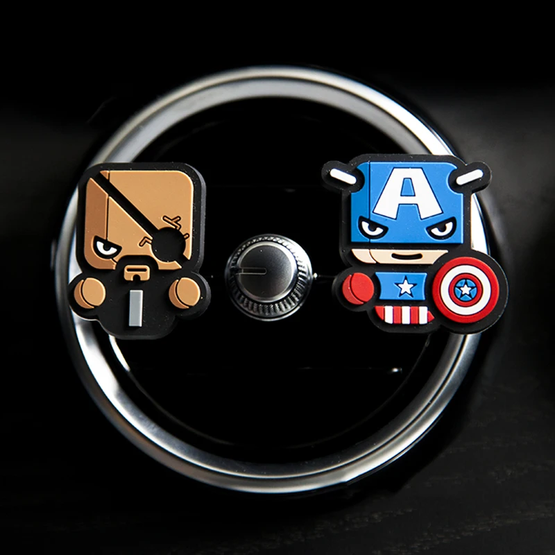 Мстители Heros фигурка автомобиля Декор освежитель воздуха авто украшение автомобиля-Стайлинг твердые духи клип автомобиль вентиляционное отверстие ароматизатор в автомобиле