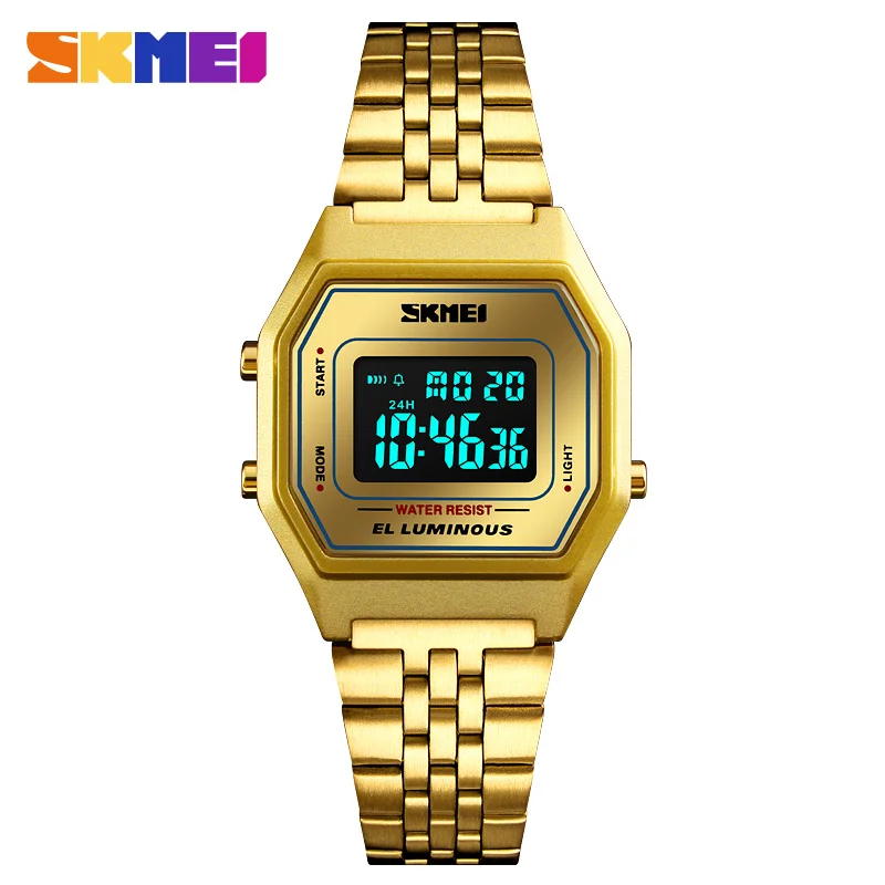 

SKMEI Women Gold Watch Luxury Waterproof Sport Watches Stainless Steel Fashion Casual Wristwatch Clock relogio feminino