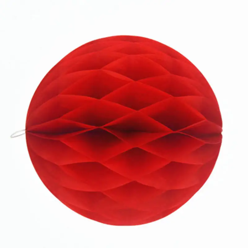 Babyshower lampion вечерние декоративные бумажные фонари Honeycomb Ball 1 шт. 15-30 см украшение anniversaire lampion Свадебные honeycomb - Цвет: red