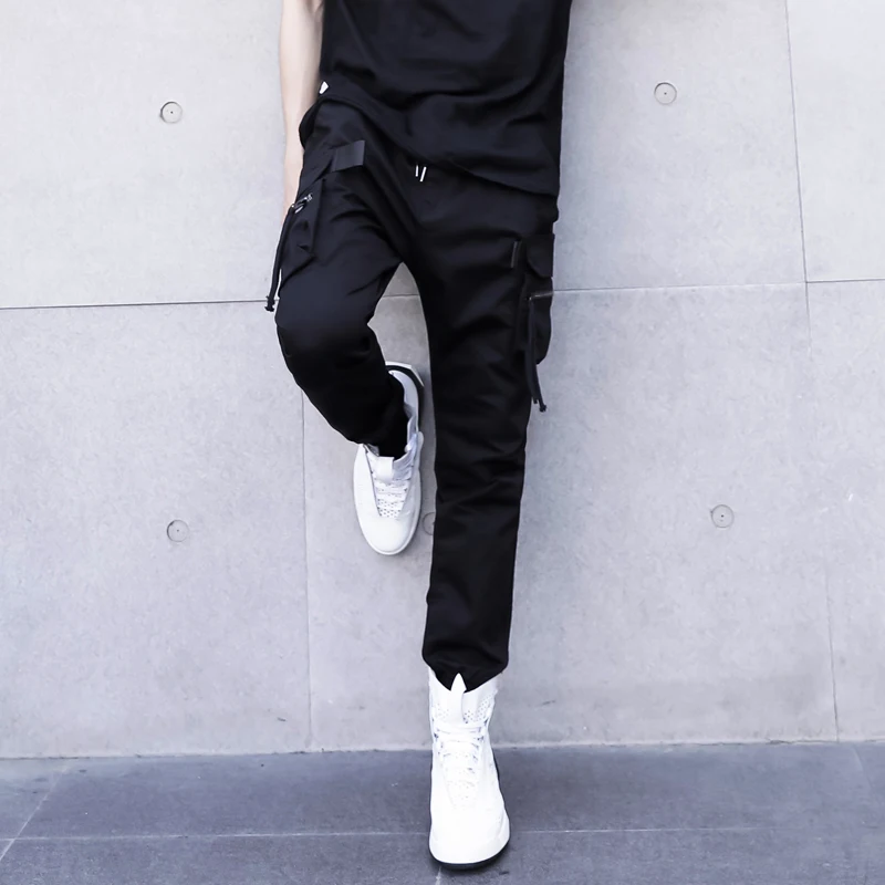 Autumn Hip Hop Harem Black Moletom Masculino Joggers Pants Male Trousers Mens Joggers Cargo Pants Men Pantalones Hombre