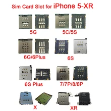 Внутренний Nano SIM кардридер адаптер для iPhone X XR 5 5S 5C слот для sim-карты гнездо для iPhone 6 6S 7 8 Plus запасные части