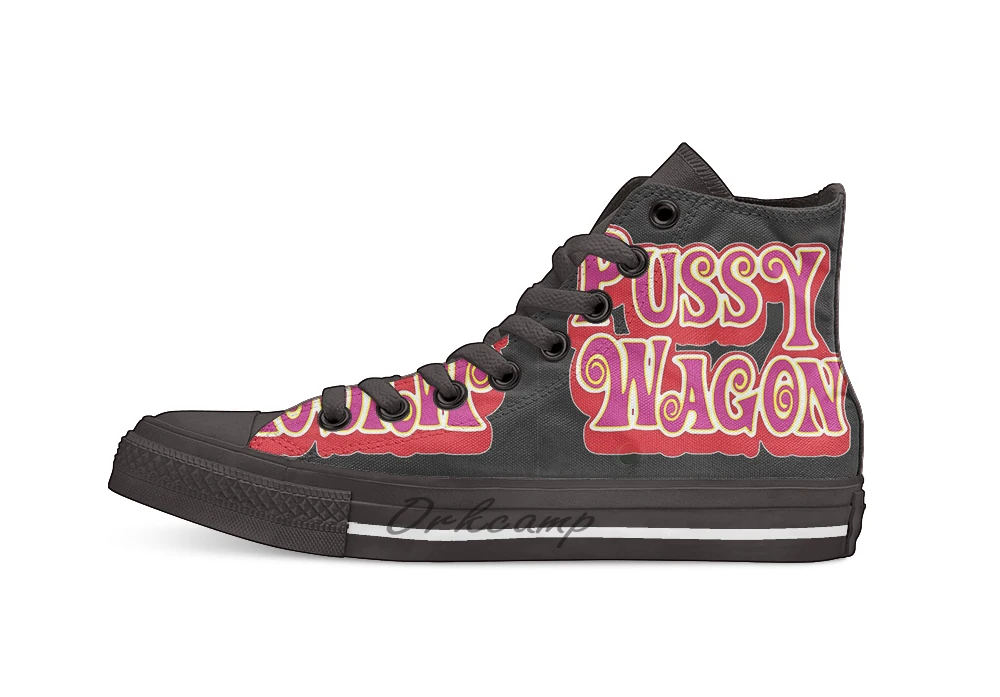 Игрушка Pussy Wagon! Повседневная Высокая холщовая Обувь Кеды легкие ботинки для ходьбы